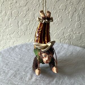Unbranded: Chimpanzee Circus Monkey Ornament- “Not my circus, not my monkey”